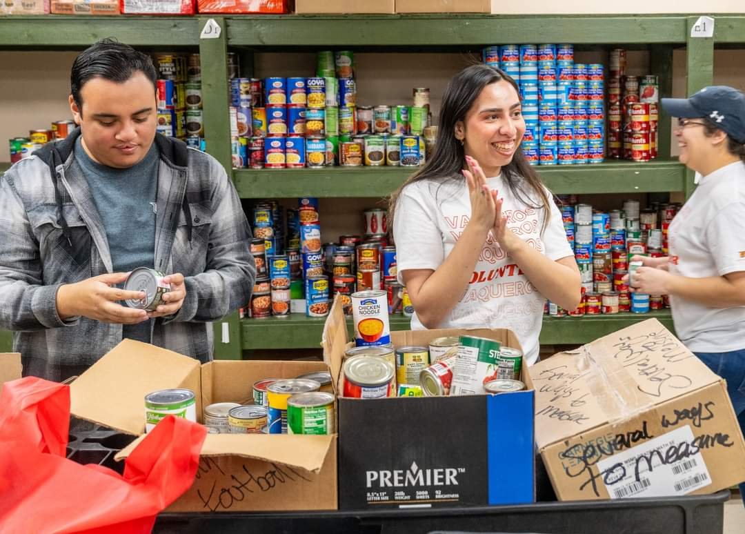 The traditional MLK Day of Service scheduled for Jan 15 had to be postponed because of freezing weather. Today, Feb 09, 2024 is the day rescheduled for UTRGV students to work at Loaves and Fishes in Harlingen.